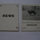 1958 Star Reporter Board Game Piece: News Card - Bingham