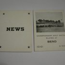 1958 Star Reporter Board Game Piece: News Card - Bend