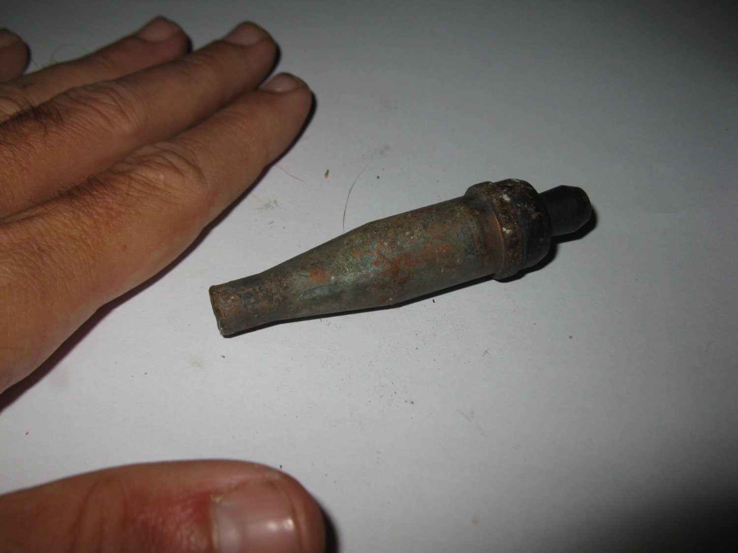 (TW-1) unknown Solid Copper Nozzle - model #1-i-101 - 3" long