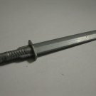 Action Figure Weapon / Accessory - Vintage Gray Sword w/ knotch in Hilt - 3" long