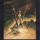 Chris Achilleos 2 sided Book Page Print - Land Leviathan / Strickland Demon- 11.5" x 8.25"