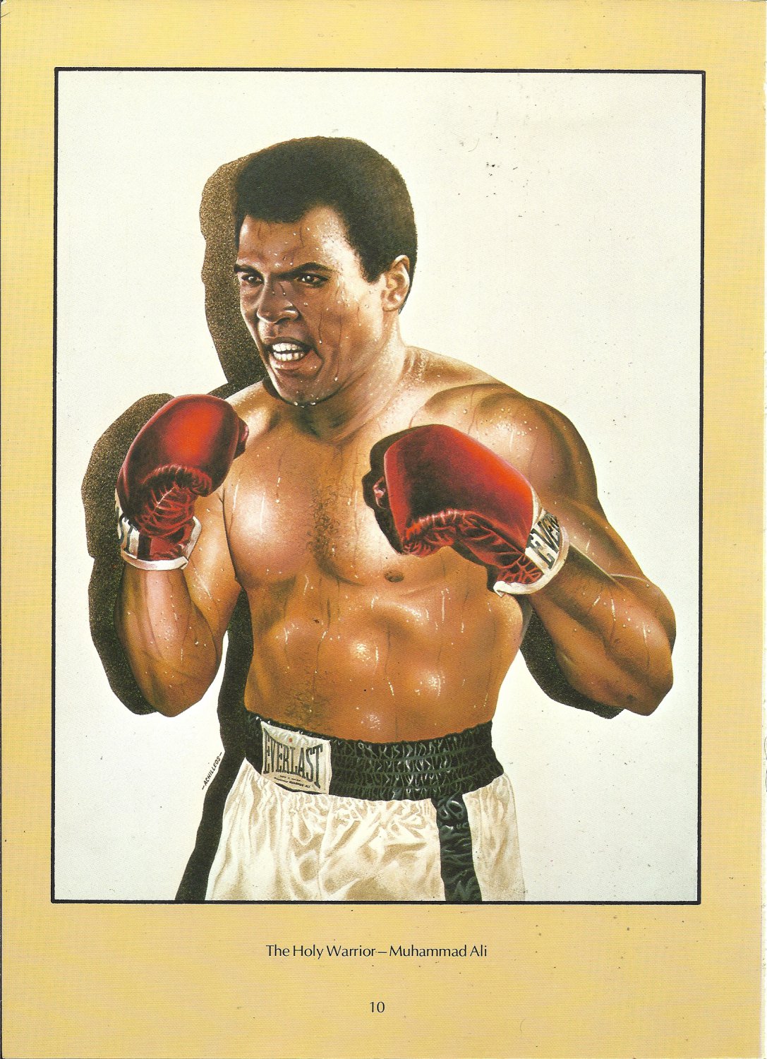 Chris Achilleos 1 sided Book Page Print - The Holy Warrior Muhammad Ali - 11.5" x 8.25"