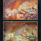 Patrick Woodroffe 1 sided Book Page Print: Dangerous Visions vol. 1 & 2 cover art - 11.75" x 8.25"