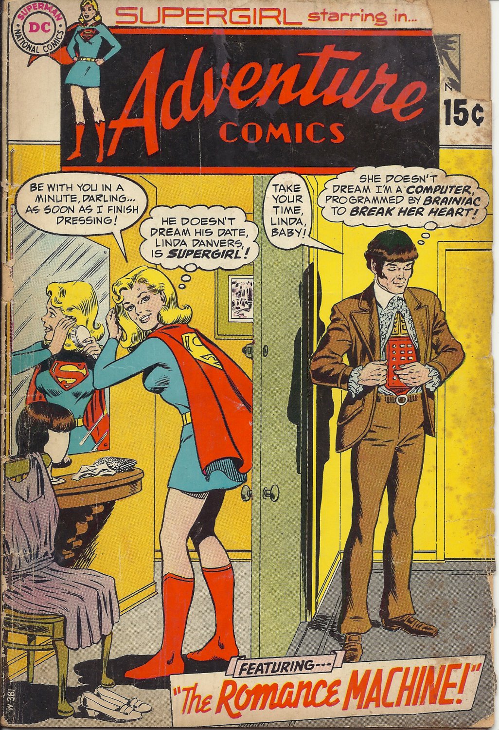 (CB-50) 1970 DC Comic Book: Adventure Comics #388 { damaged front cover corner}