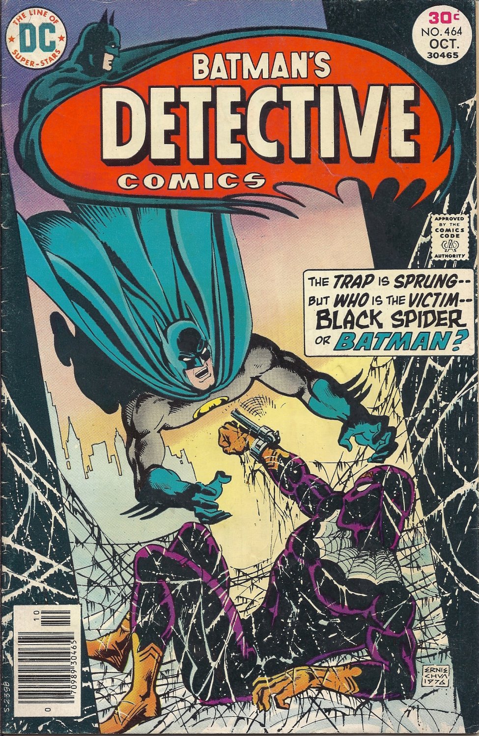 CB-52) 1976 DC Comic Book: Detective Comics #464 { 2nd app Black Spider }