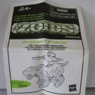 Action Figure Weapon / Accessory - Zoids Zaber Fang instruction booklet