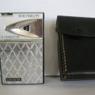 vintage Kensington High Fidelity 10 Transistor Handheld portable Radio w/ Leather Case
