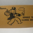 1952 Monopoly Popular Ed. Board Game Piece: Chance Card - Advance to Illinois Ave
