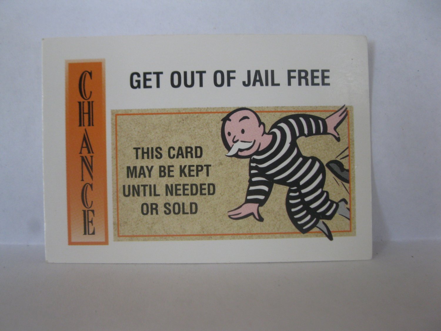 1995 Monopoly 60th Ann. Board Game Piece: Chance Card - Get out of jail ...