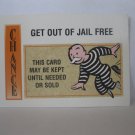 1995 Monopoly 60th Ann. Board Game Piece: Chance Card - Get out of jail free