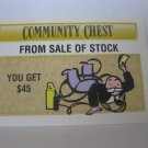 1995 Monopoly 60th Ann. Board Game Piece: Community Chest - Sale of Stock
