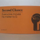 1988 Free Parking Board Game Piece: Second Chance card #4