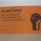 1988 Free Parking Board Game Piece: Second Chance card #9