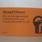 1988 Free Parking Board Game Piece: Second Chance card #17