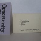 1979 Careers Board Game Piece: Opportunity Card - Enter Space