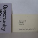 1979 Careers Board Game Piece: Opportunity Card - Enter Showbiz