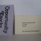 1979 Careers Board Game Piece: Opportunity Card - Enter Sports Special