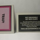 1979 The American Dream Board Game Piece: Trap! card - Not Insurable Get Rich Quick