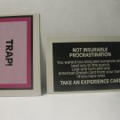 1979 The American Dream Board Game Piece: Trap! card - Not Insurable Procrastination