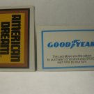 1979 The American Dream Board Game Piece: Goodyear card