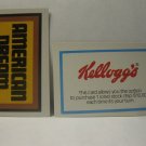 1979 The American Dream Board Game Piece: Kellogg's card