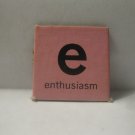 1968 Charades for Juniors Board Game Piece: Letter Square - E, Enthusiasm