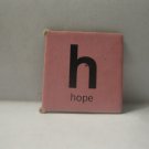 1968 Charades for Juniors Board Game Piece: Letter Square - H, Hope