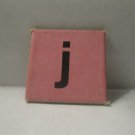 1968 Charades for Juniors Board Game Piece: Letter Square - J