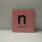 1968 Charades for Juniors Board Game Piece: Letter Square - N