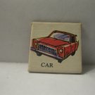 1968 Charades for Juniors Board Game Piece: Picture Square - Car