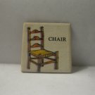 1968 Charades for Juniors Board Game Piece: Picture Square - Chair