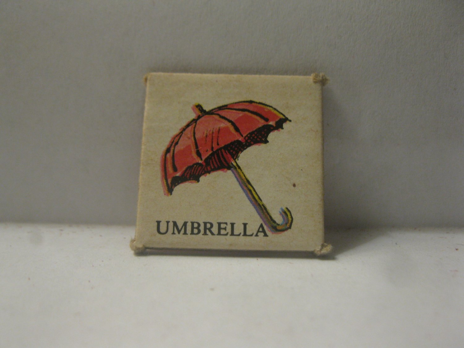 1968 Charades for Juniors Board Game Piece: Picture Square - Umbrella