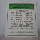 2006 Monopoly - Here & Now Board Game Piece: Wrigley Field Property Deed