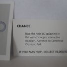 2006 Monopoly - Here & Now Board Game Piece: Chance Card - Advance to Centennial Olympic Park