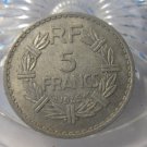 (FC-1171) 1945 France: 5 Francs { open 9 }