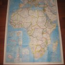 1980 Nat Geo foldout Map: Africa - 22.75" x 29" w/ Political Development back