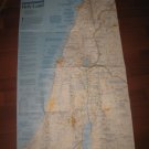 1989 Nat Geo foldout Map: Holy Land - 20.25" x 31" w/ History back"