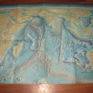 1967 Nat Geo foldout Map: The Indian Ocean Floor - 19" x 25"