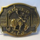 1983 Heritage Mint Registered Collection Belt Buckle #HL-4411: Rodeo - solid Brass