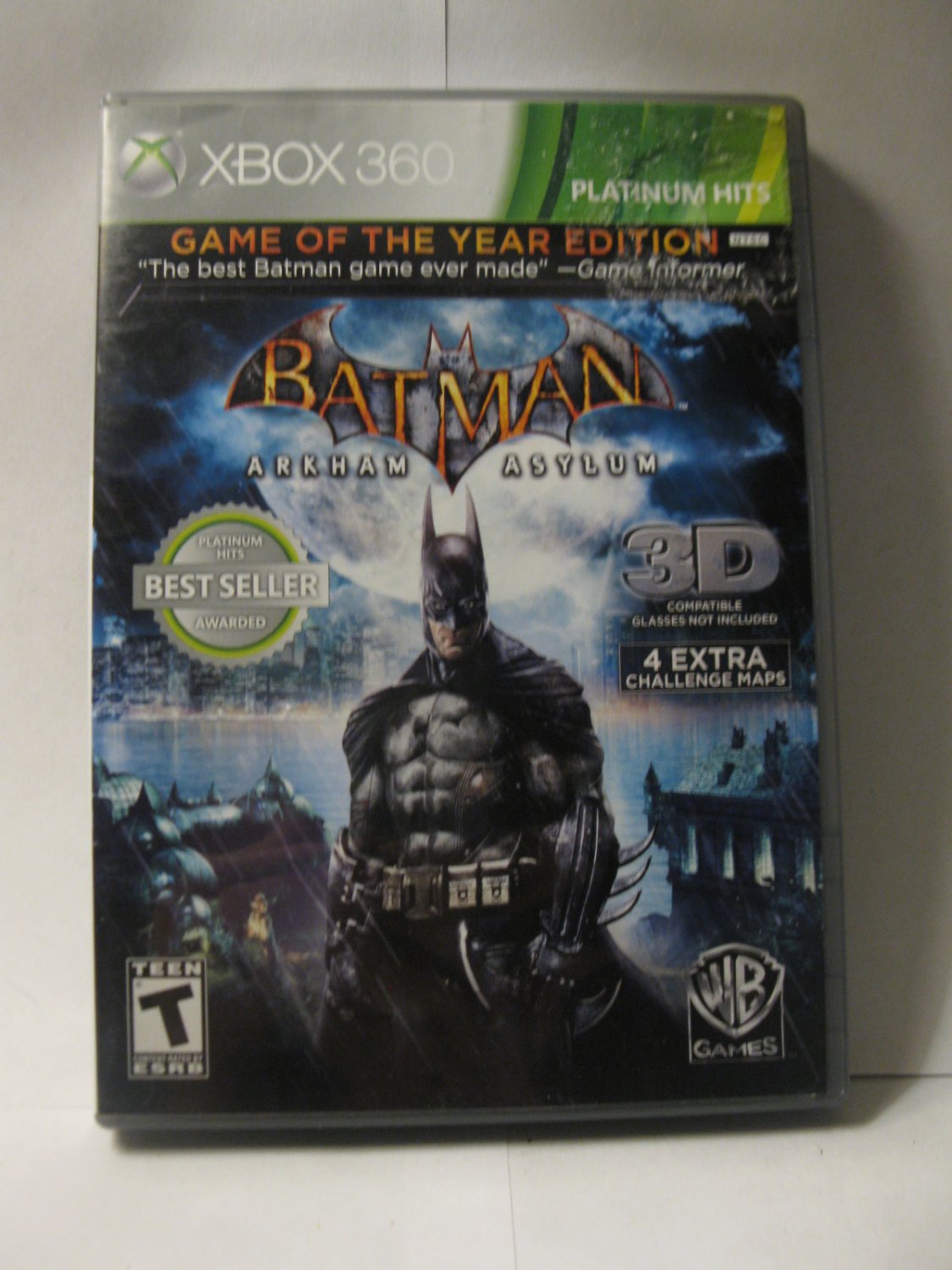 Xbox 360 Video Game: Batman Arkham Asylum - G.O.T.Y. - Platinum Hits