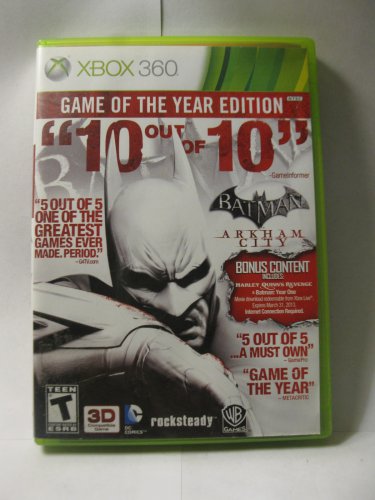 Xbox 360 Video Game Batman Arkham City G O T Y Ed