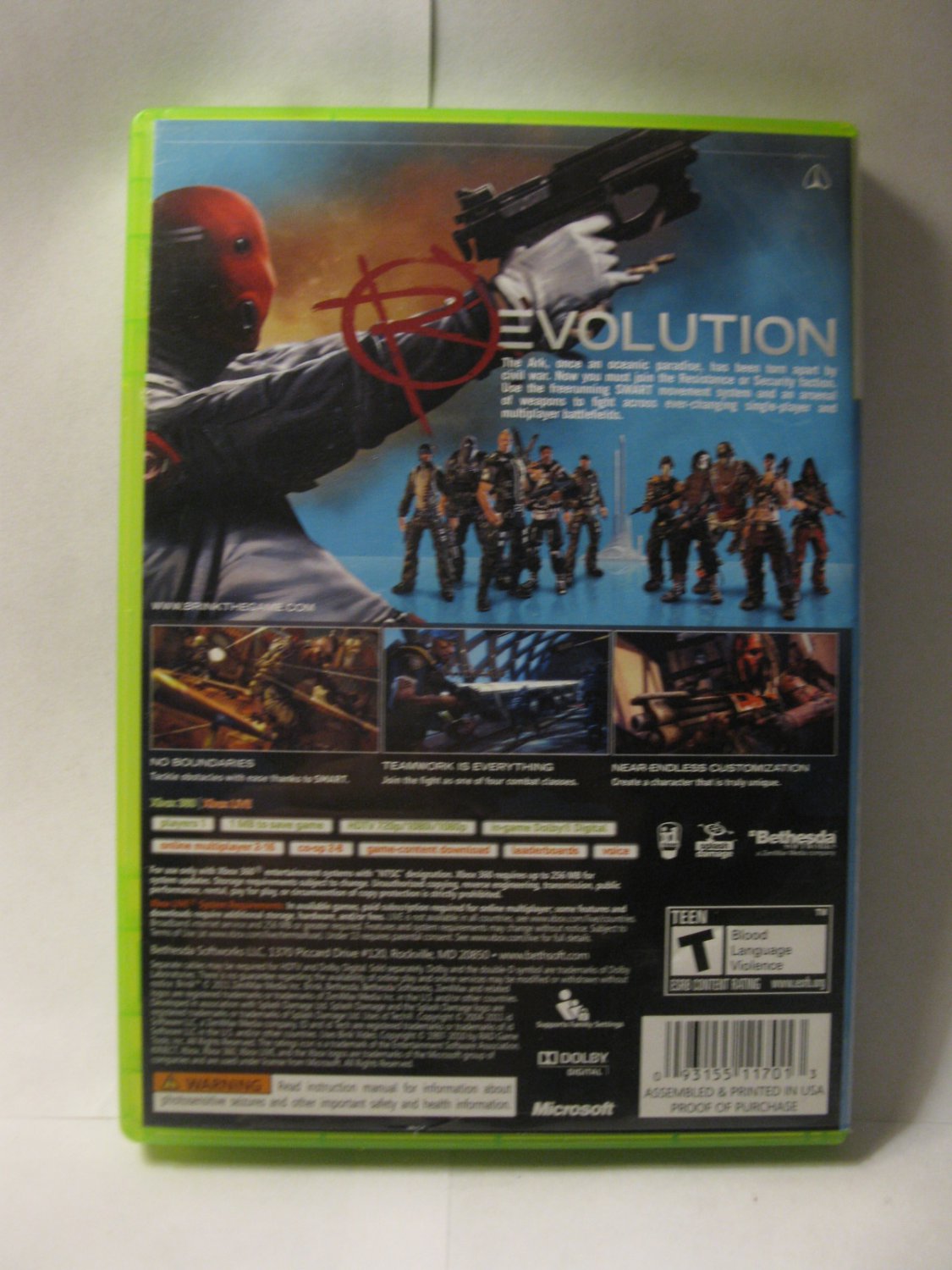 Xbox 360 Video Game: Brink