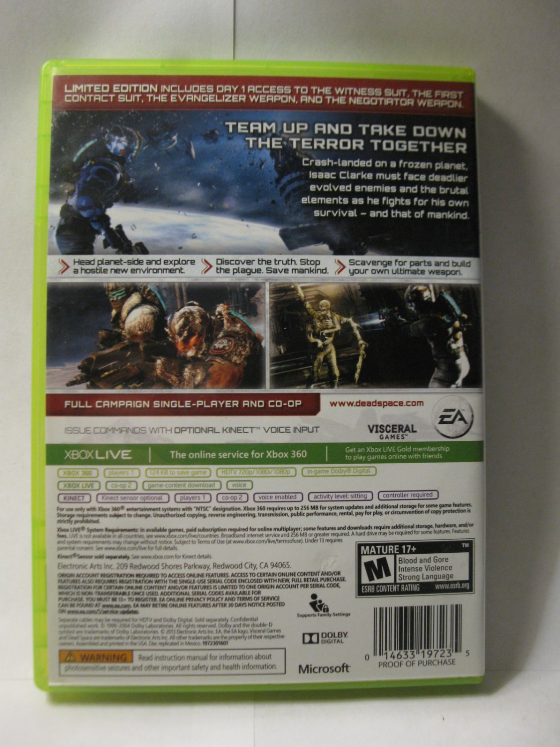 Xbox 360 Video Game: Dead Space 3 - Limited Ed.