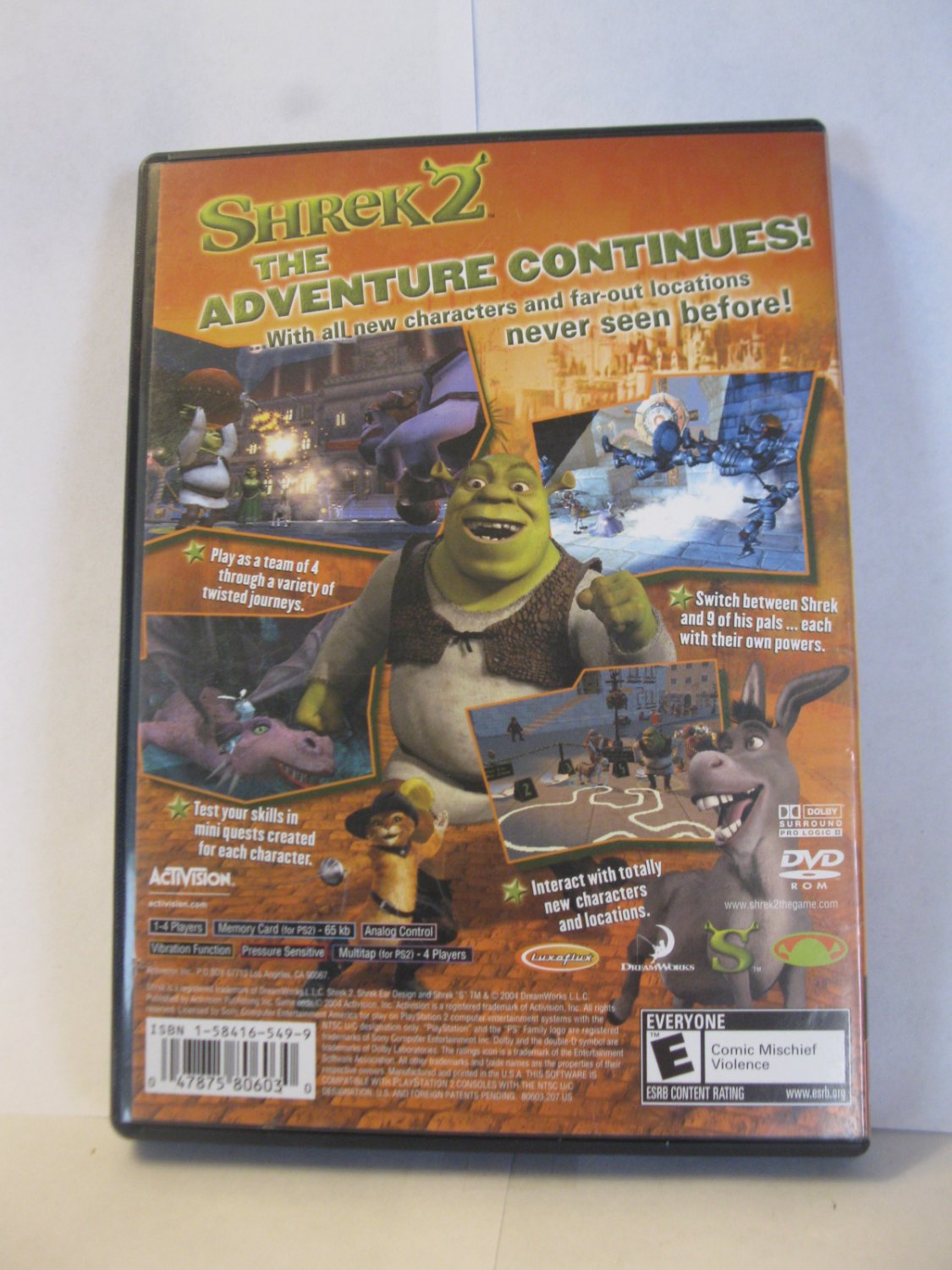 Playstation 2 PS2 Video Game Shrek 2 Greatest Hits