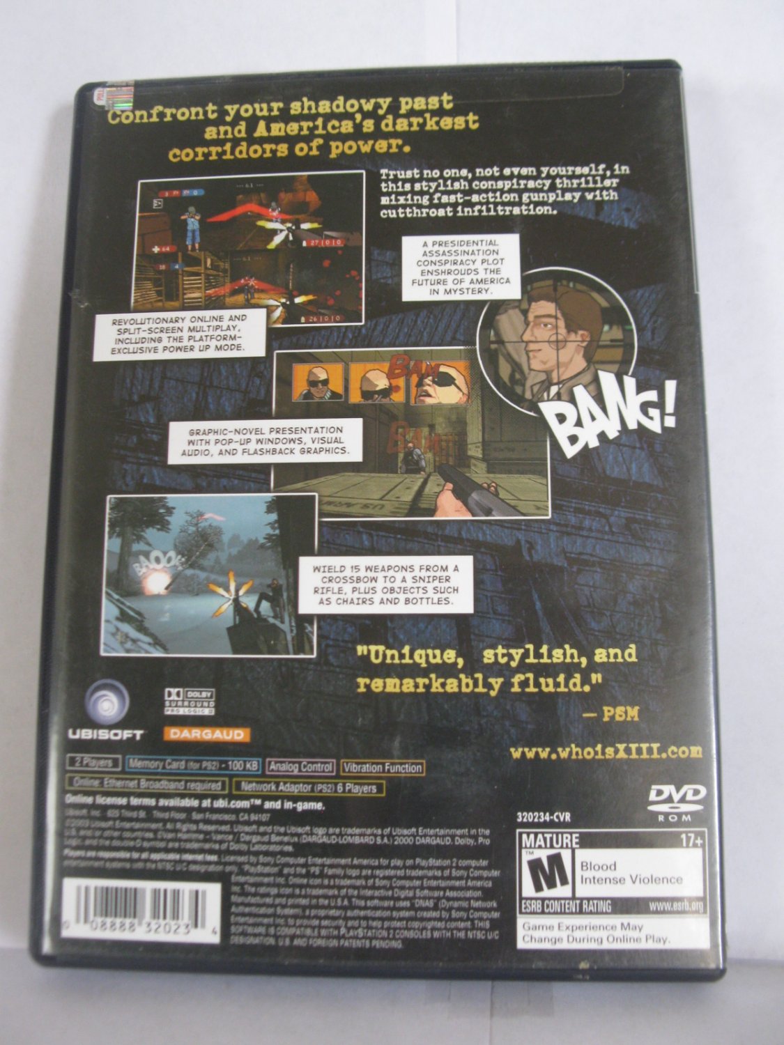 Playstation 2 PS2 Video Game: Thirteen XIII