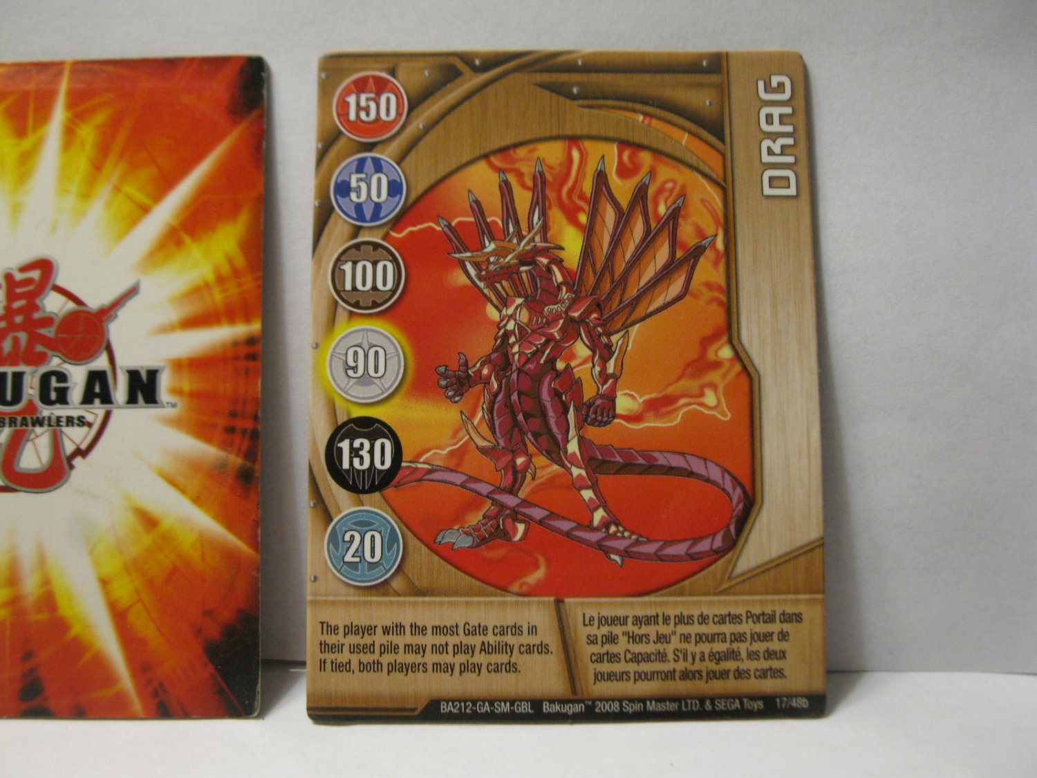 Bakugan Battle Brawlers Ability Card Shun's Throw BA160-AB-SM-GBL 28/48 2008