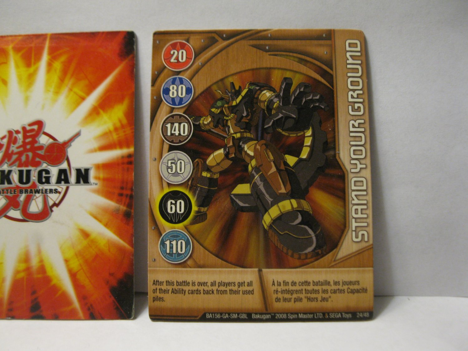 Bakugan Battle Brawlers CLEAN SLATE Ability Card 29/48b BA224 2008