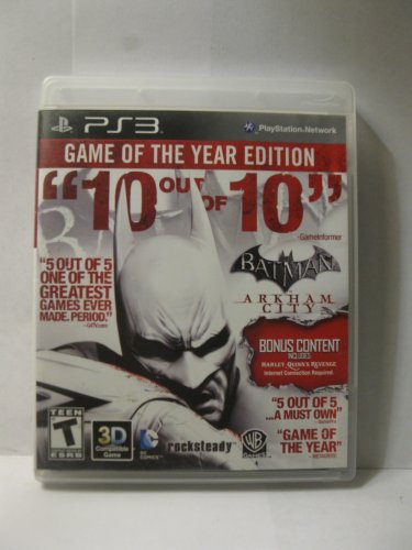 Batman: Arkham Asylum Game of the Year Playstation 3 Game