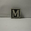1953 Keyword Board Game Piece: Letter Tile - M