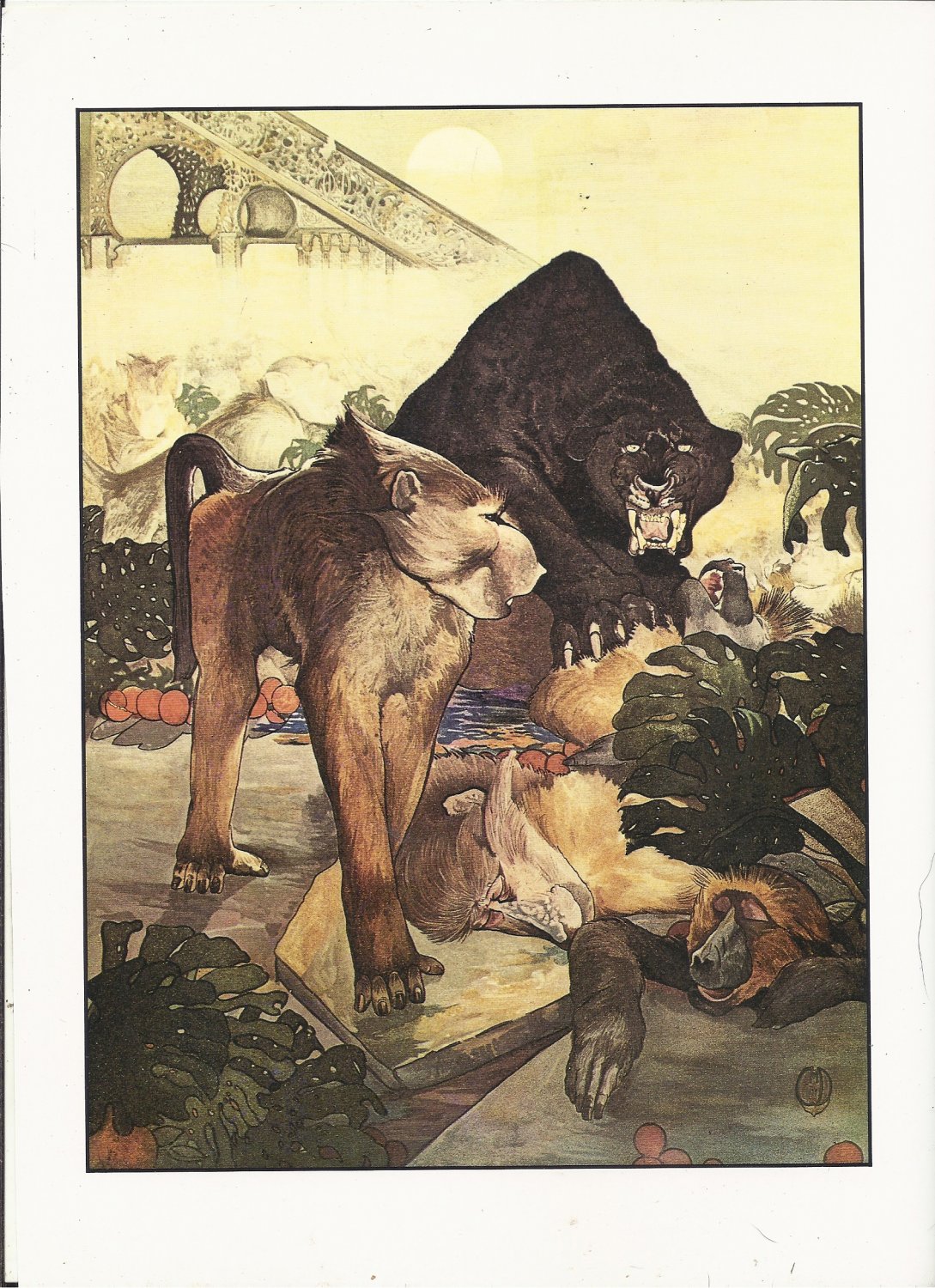 Charles Detmold: The Jungle Book - Monkey Fight - 11.75